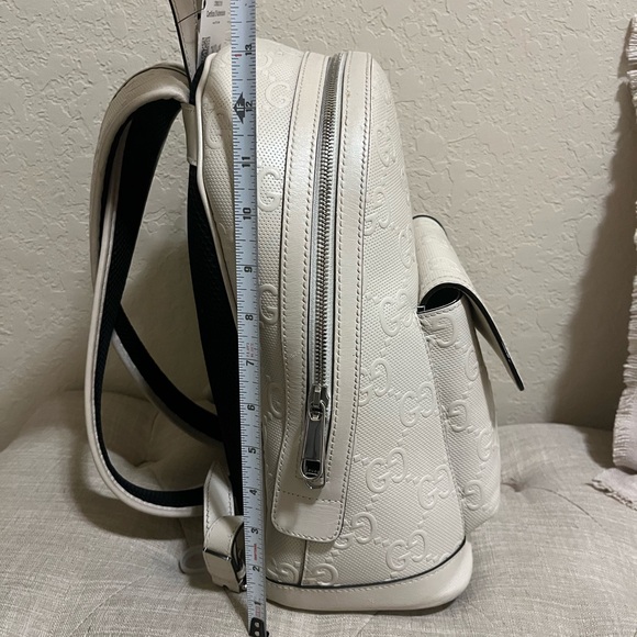 Gucci Ivory Embossed Backpack - Picture 14 of 16